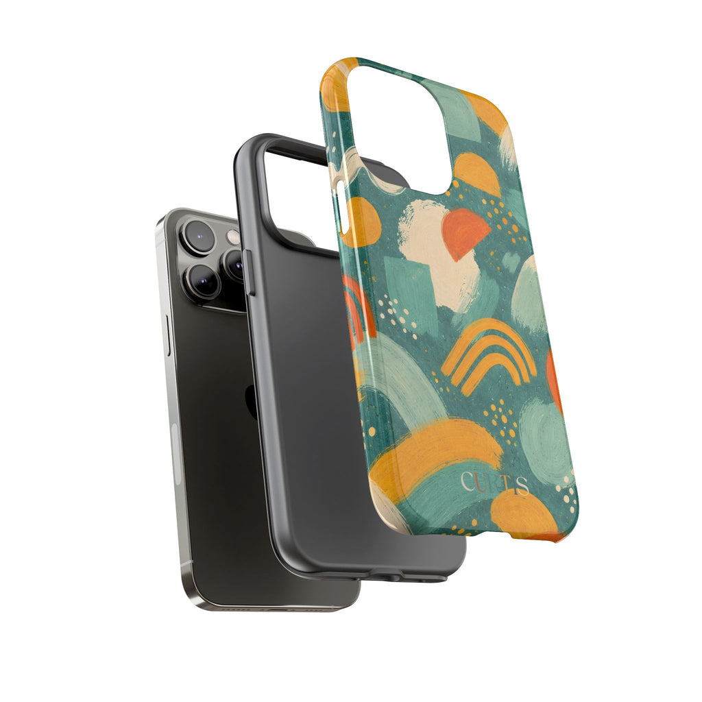 Sunrise Playground Tough Phone Case — Teal Dream Collection Shockproof iPhone Cover