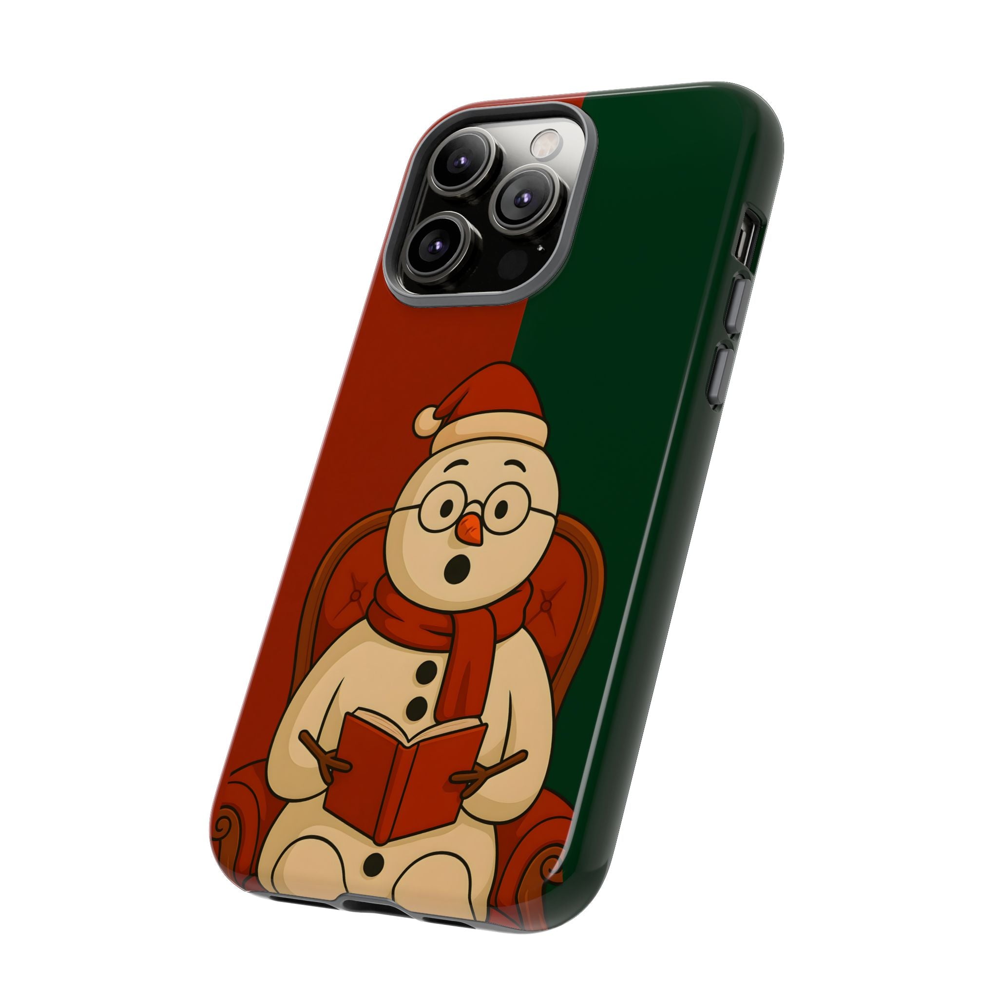 Christmas Tough Phone case with a Royal Snowman