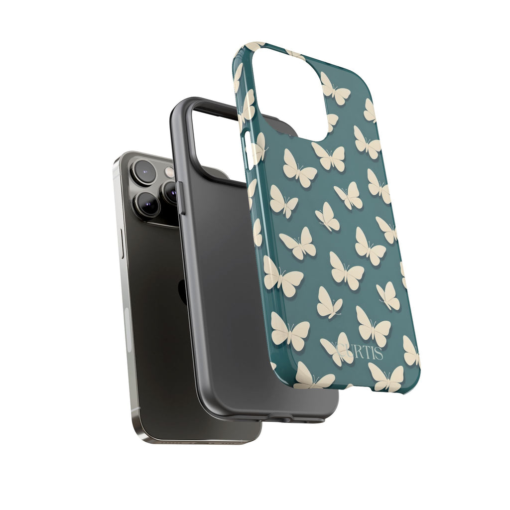 Wings of Serenity Tough Phone Case — Transformative Teal Shockproof iPhone Cover