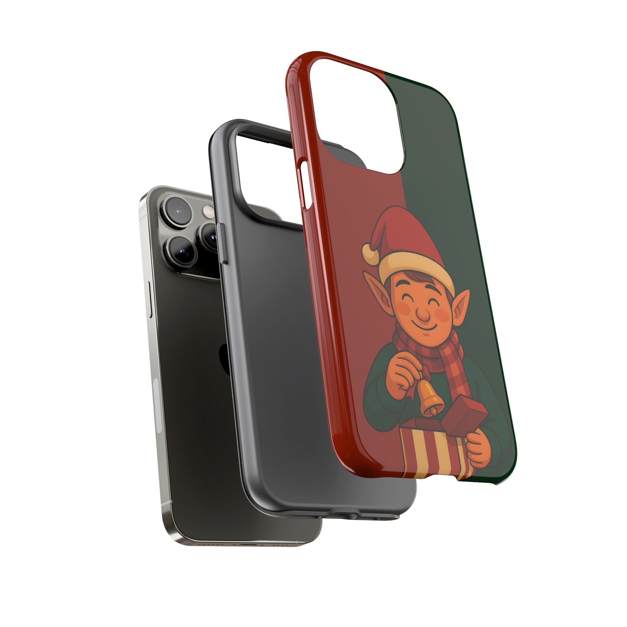 Christmas Tough Phone case with a cartoon elf design