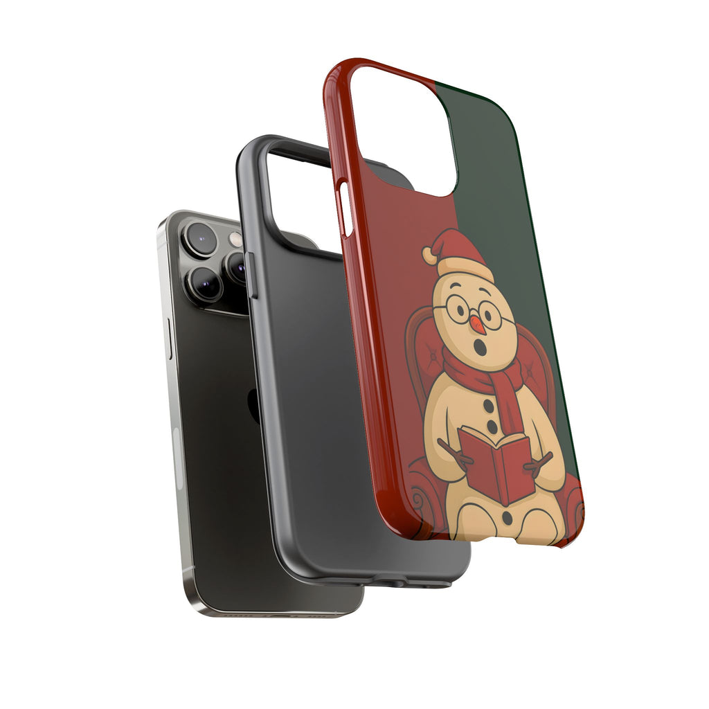 Christmas Tough Phone case with a Royal Snowman