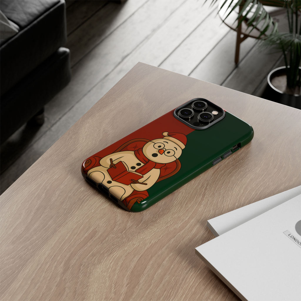 Christmas Tough Phone case with a Royal Snowman