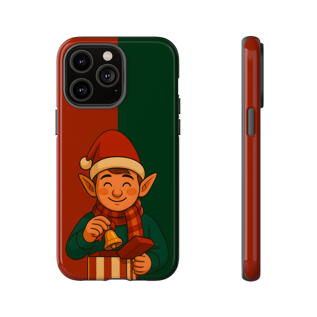 Christmas Tough Phone case with a cartoon elf design