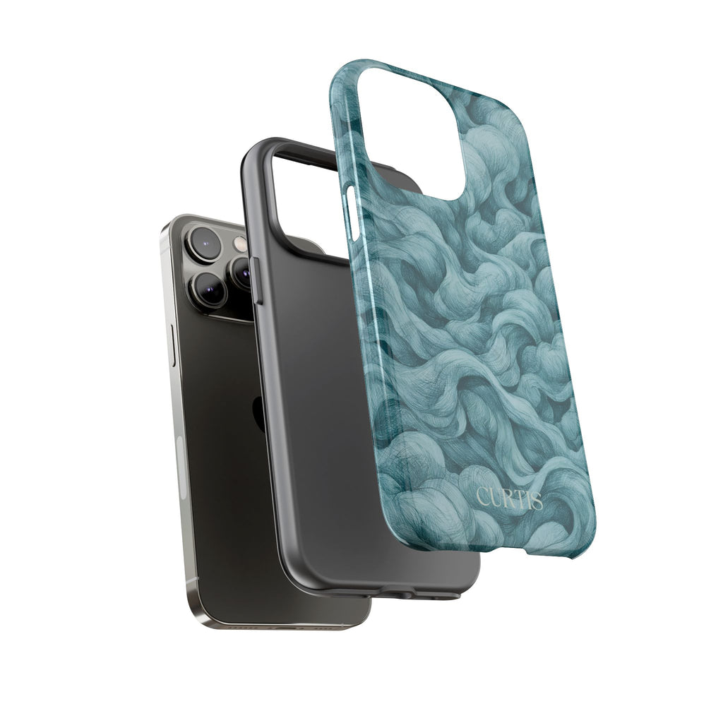 Whispers in the Mist Tough Phone Case — Transformative Teal Shockproof iPhone Cover