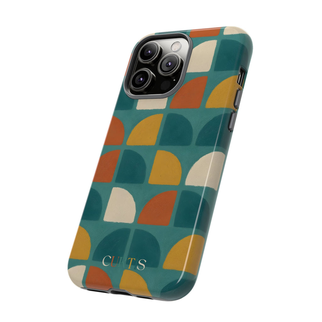 Quiet Geometry Tough Phone Case — Teal Dream Collection Shockproof iPhone Cover