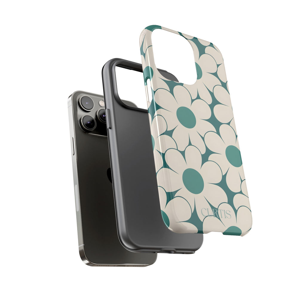 Blossom Dreams Tough Phone Case — Transformative Teal Shockproof iPhone Cover