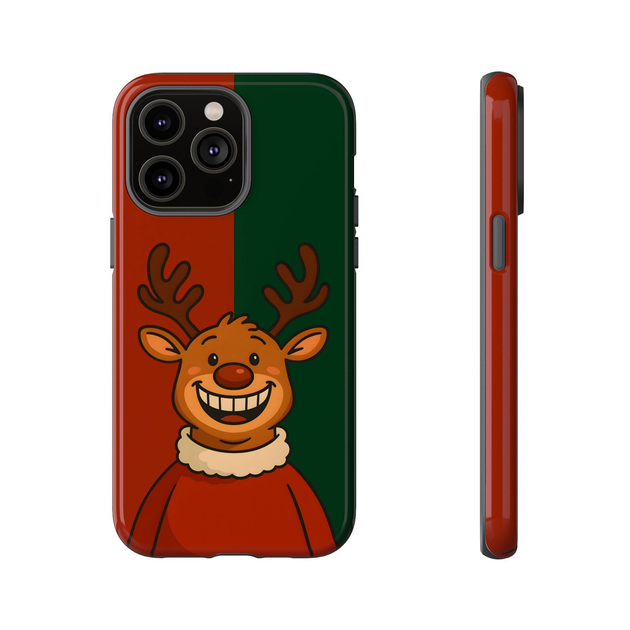 Christmas Tough Phone case with a reindeer design